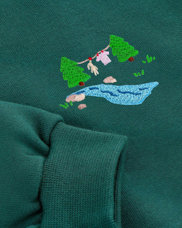 Baby/kid 'Camping bliss' sweater - laundry day - Jasper green - Ridges And Steam