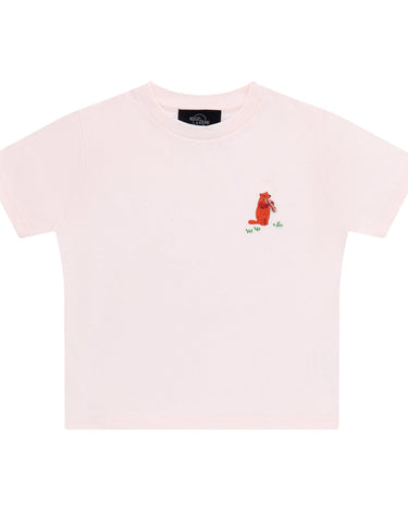 Baby/Kid 'Picnic time' T-shirt - woudchuck - Cream pink - Ridges And Steam