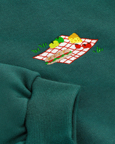 Baby/kids 'Picnic time' sweater - picnic blanket - Jasper green - Ridges And Steam
