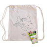 Gym bag 'Camping bliss- laundry day' + Nawaro Textile wax crayons - Ridges And Steam