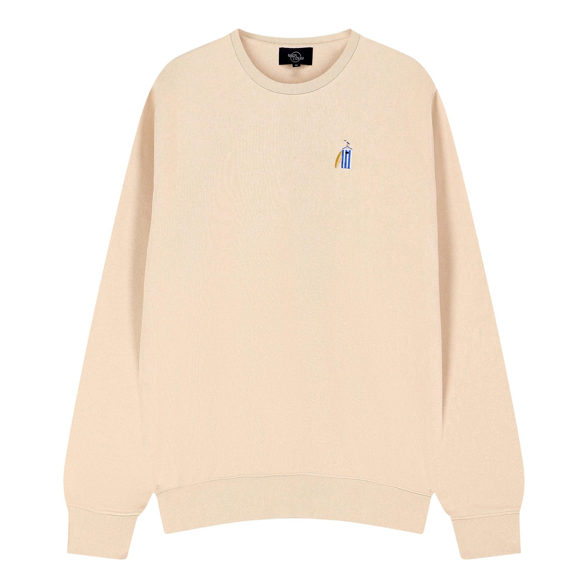 Unisex 'Take me to the sea' sweater - Beach house - beige - Ridges And Steam