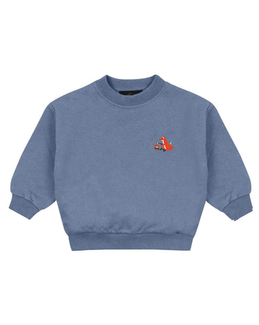 Baby/kids Camping bliss sweater - Fox - Blue - Ridges And Steam