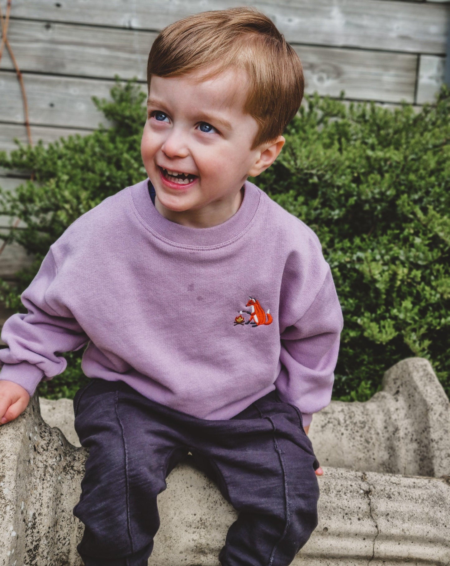 Baby/kids Camping Bliss sweater with fox embroidery - Ridges And Steam